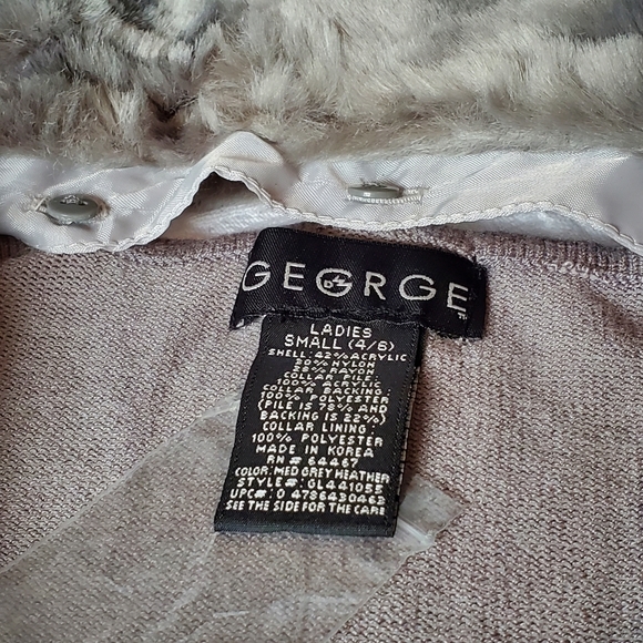 George Gray Zip Cardigan Sweater with Faux Fur collar - NWOT - Picture 10 of 11